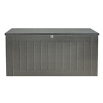 Outdoor Storage Box 830L Container Lockable Garden Bench Tool Shed Black