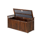 Outdoor Storage Box Garden Bench Wooden 500L Charcoal