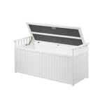 Outdoor Storage Box Garden Bench Wooden 500L Charcoal