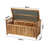 Outdoor Storage Box Garden Bench Tools Toy Chest Furniture Container Shed