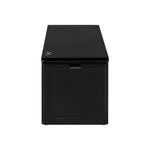 Outdoor Storage Box Bench 490L Cabinet Container Garden Deck Tool Black