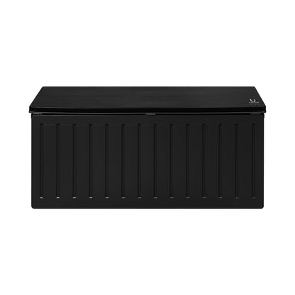 Outdoor Storage Box Bench 490L Cabinet Container Garden Deck Tool Black