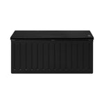 Outdoor Storage Box Bench 490L Cabinet Container Garden Deck Tool Black