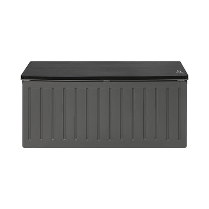 Outdoor Storage Box Bench 490L Cabinet Container Garden Deck Tool Grey