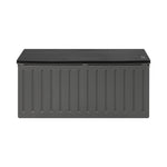 Outdoor Storage Box Bench 490L Cabinet Container Garden Deck Tool Grey