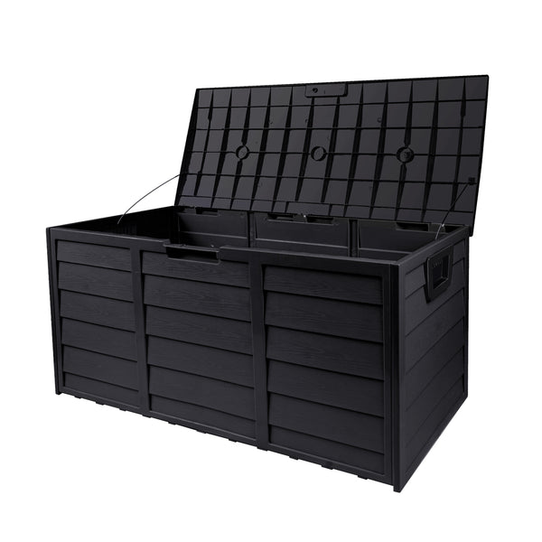  Outdoor Storage Box Cabinet Container Garden Chest Deck Tool Lockable 290L