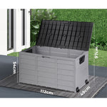 Outdoor Storage Box 290L Cabinet Container Garden Shed Deck Tool Lockable