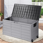 290L Outdoor Storage Box Cabinet Container Garden Shed Deck Tool Lockable