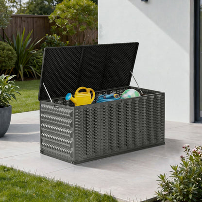 490L Outdoor Storage Box Foldable Weatherproof | HomeAndLivi