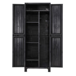 173Cm Outdoor Storage Cabinet Box Lockable Cupboard Sheds Garage Black