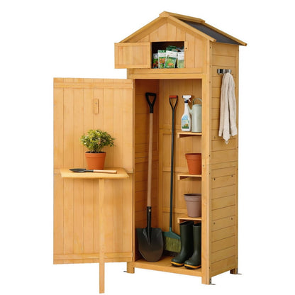 Outdoor Storage Cabinet Natural 182x42x65cm