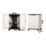 Garden Shed Outdoor Storage Cabinet with Adjustable Shelf and Lockable Door Beige