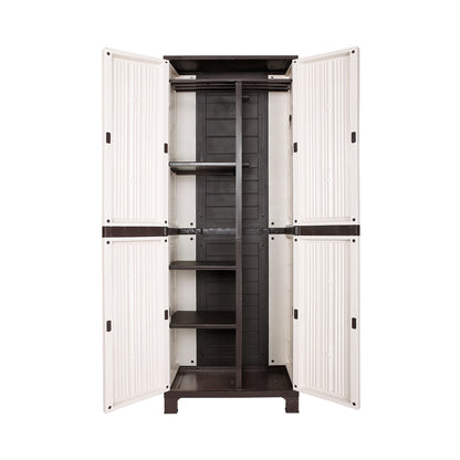 Outdoor Storage Cabinet Box Garage Garden Cupboard Adjustable Lockable