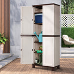 Outdoor Storage Cabinet Box Garage Cupboard Garden Adjustable Lockable