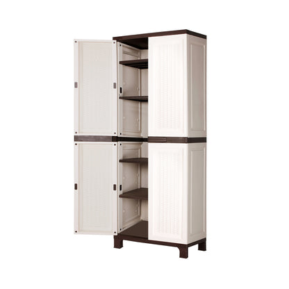 Outdoor Storage Cabinet Box Garage Cupboard Garden Adjustable Lockable