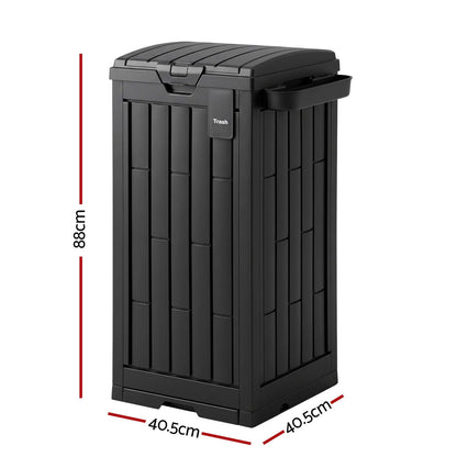 Outdoor Trash Can Large Capacity 40.5x40.5x88cm