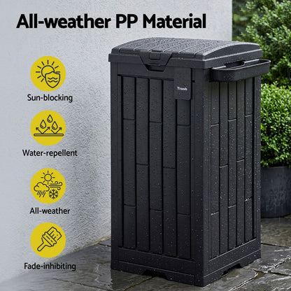 Outdoor Trash Can Large Capacity 40.5x40.5x88cm