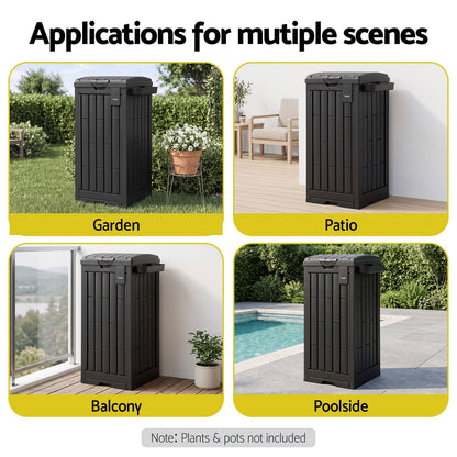 Outdoor Trash Can Large Capacity 40.5x40.5x88cm