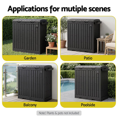 Outdoor Dual Compartment Trash Can 78x41x87cm