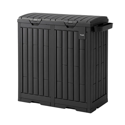 Outdoor Dual Compartment Trash Can 78x41x87cm