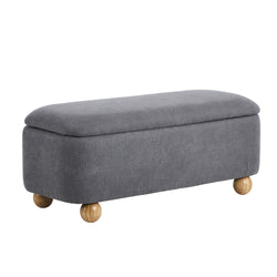 Storage Ottoman Foot Stool Linen Couch Bench Blanket Box