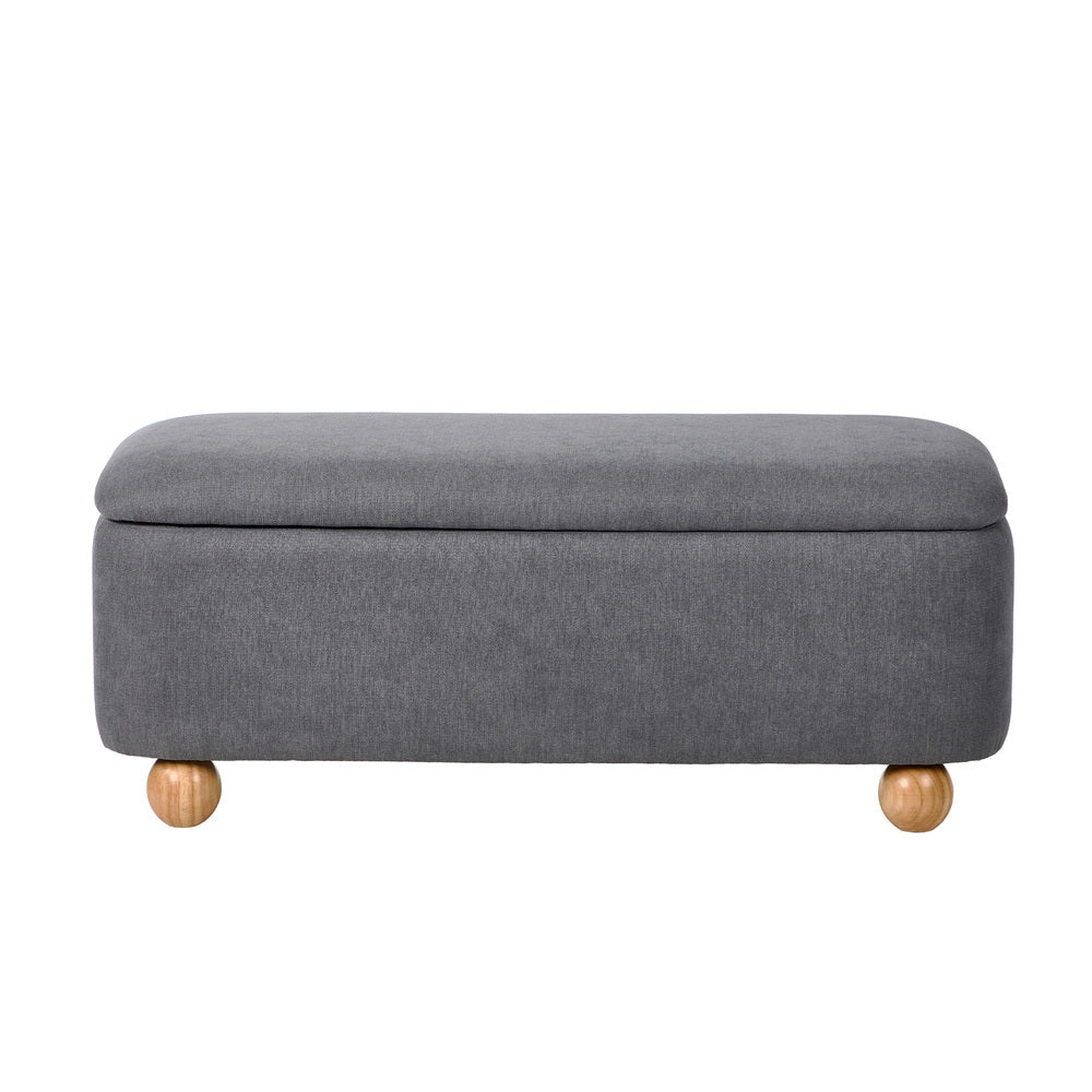 Storage Ottoman Foot Stool Linen Couch Bench Blanket Box