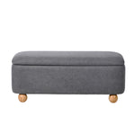 Storage Ottoman Foot Stool Linen Couch Bench Blanket Box