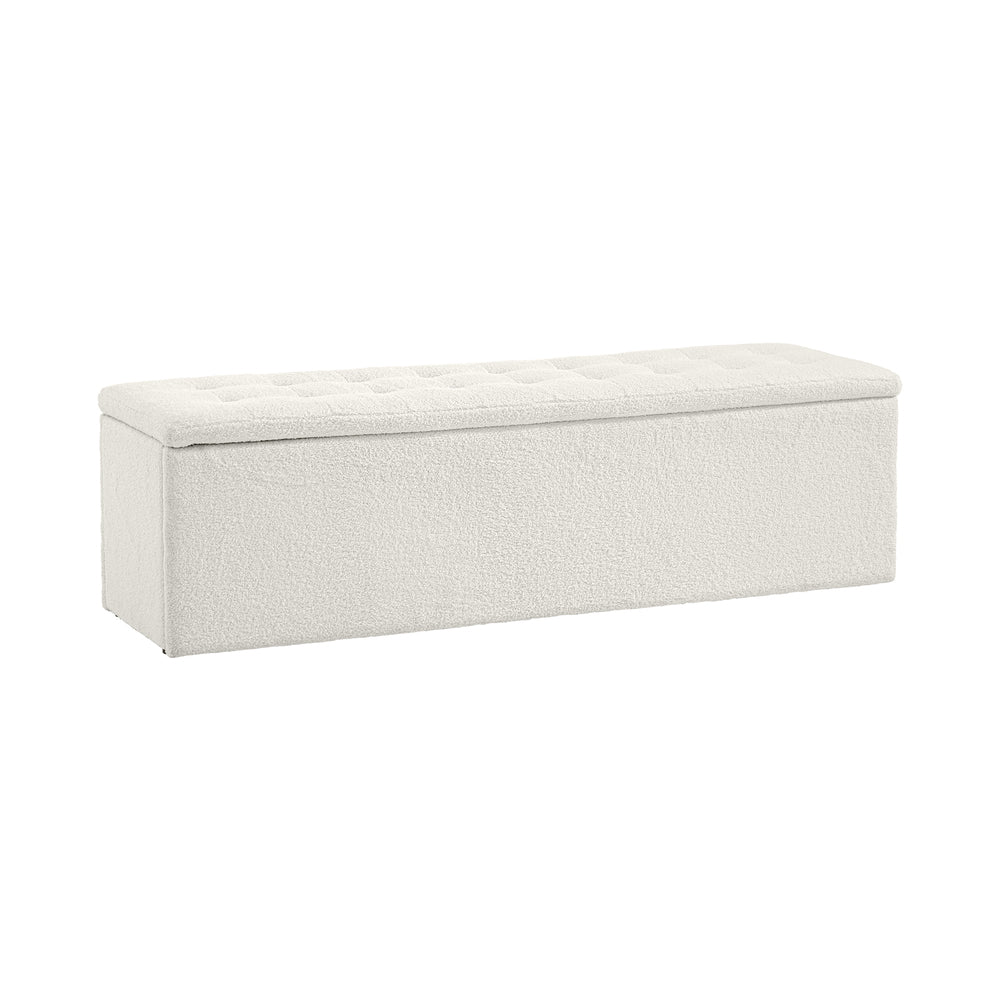 Storage Ottoman XL  Sherpa White
