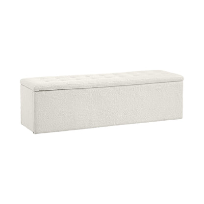 Storage Ottoman XL  Sherpa White