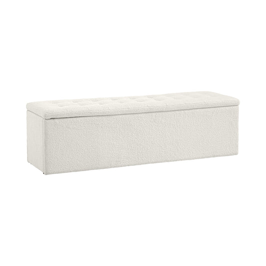 Storage Ottoman XL  Sherpa White