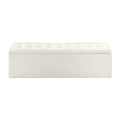 Storage Ottoman XL  Sherpa White