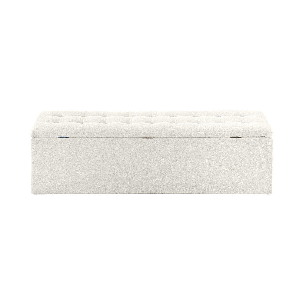 Storage Ottoman XL  Sherpa White
