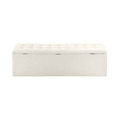 Storage Ottoman XL  Sherpa White