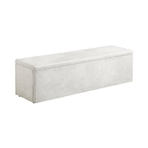  Storage Ottoman Blanket Box XL Polyester Beige/Grey