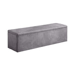 Storage Ottoman Blanket Box XL Polyester Beige/Grey