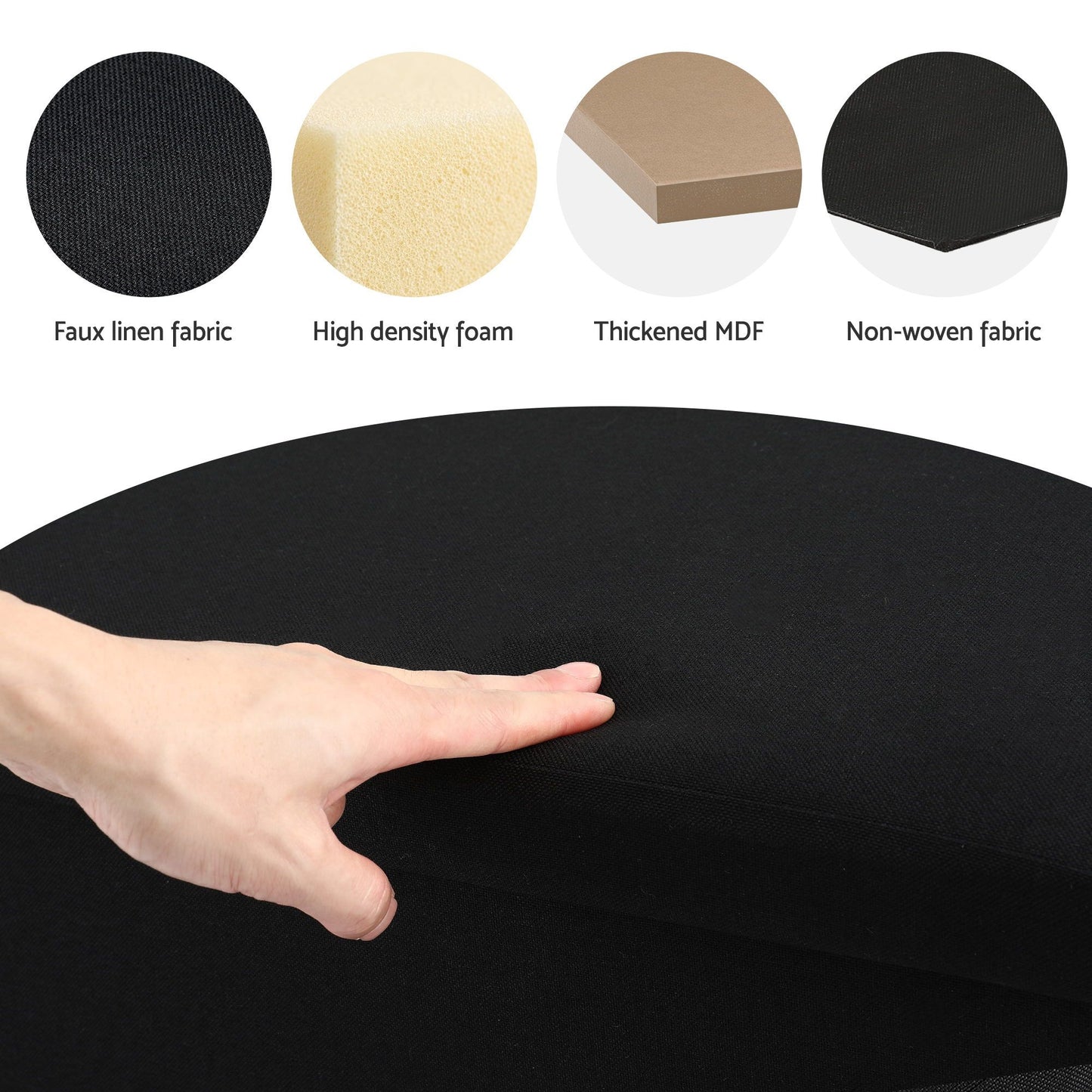 Storage Ottoman Bench Folding Blanket Box | HomeAndLiving - 7