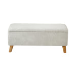 Storage Ottoman Blanket Box LARGE Polyester Beige/Grey