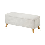 Storage Ottoman Blanket Box LARGE Polyester Beige/Grey