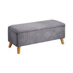 Storage Ottoman Blanket Box LARGE Polyester Beige/Grey