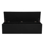 Storage Ottoman Blanket Box 140Cm Leather Black