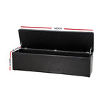 Storage Ottoman Blanket Box 140Cm Leather Black