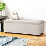 Storage Ottoman Blanket Box Table 97cm Velvet Taupe