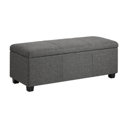 Storage Ottoman Linen Fabric Large