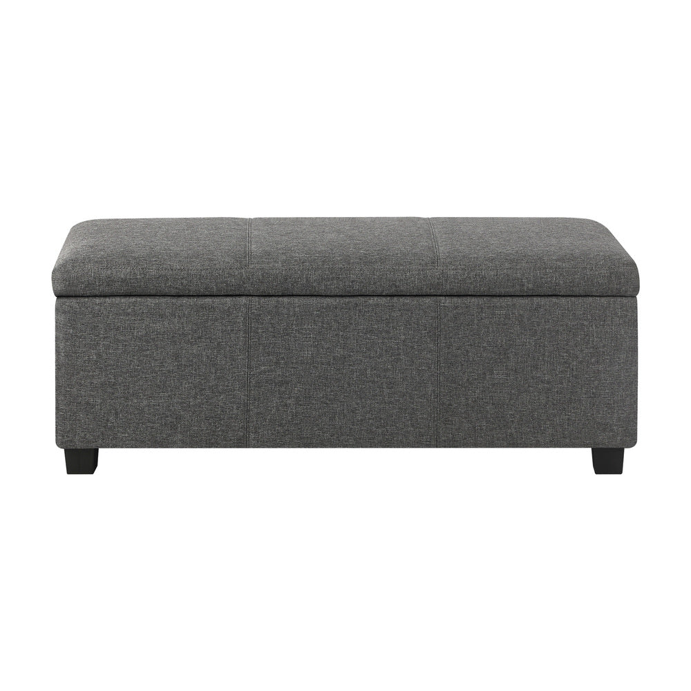 Storage Ottoman Linen Fabric Large