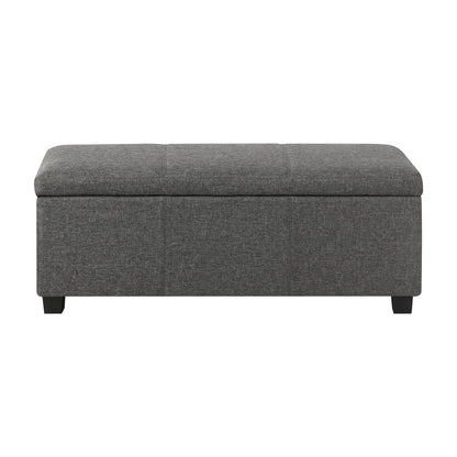 Storage Ottoman Linen Fabric Large