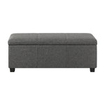 Storage Ottoman Linen Fabric Large