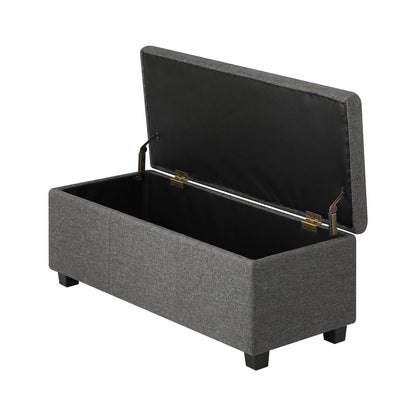 Storage Ottoman Linen Fabric Large