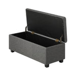 Storage Ottoman Linen Fabric Large