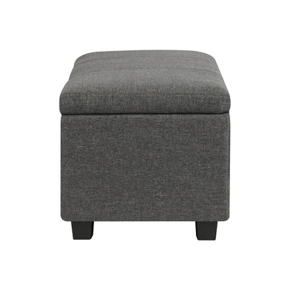 Storage Ottoman Linen Fabric Large