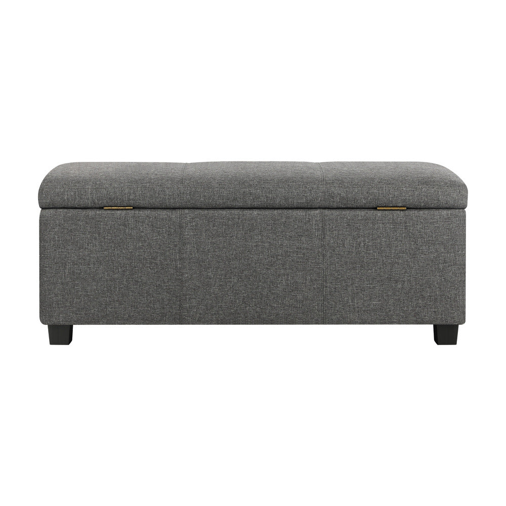 Storage Ottoman Linen Fabric Large